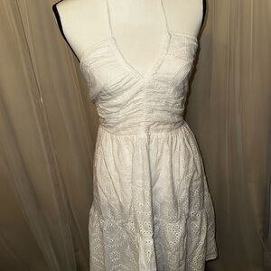 bishop + young Cream Ruched Halter Sundress